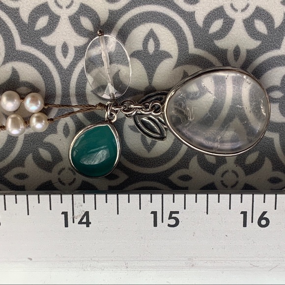 Retired SILPADA Quartz Pearl blue jade Sterling ne… - Picture 6 of 7